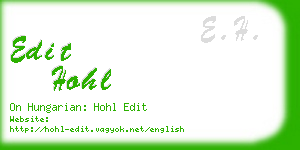 edit hohl business card
